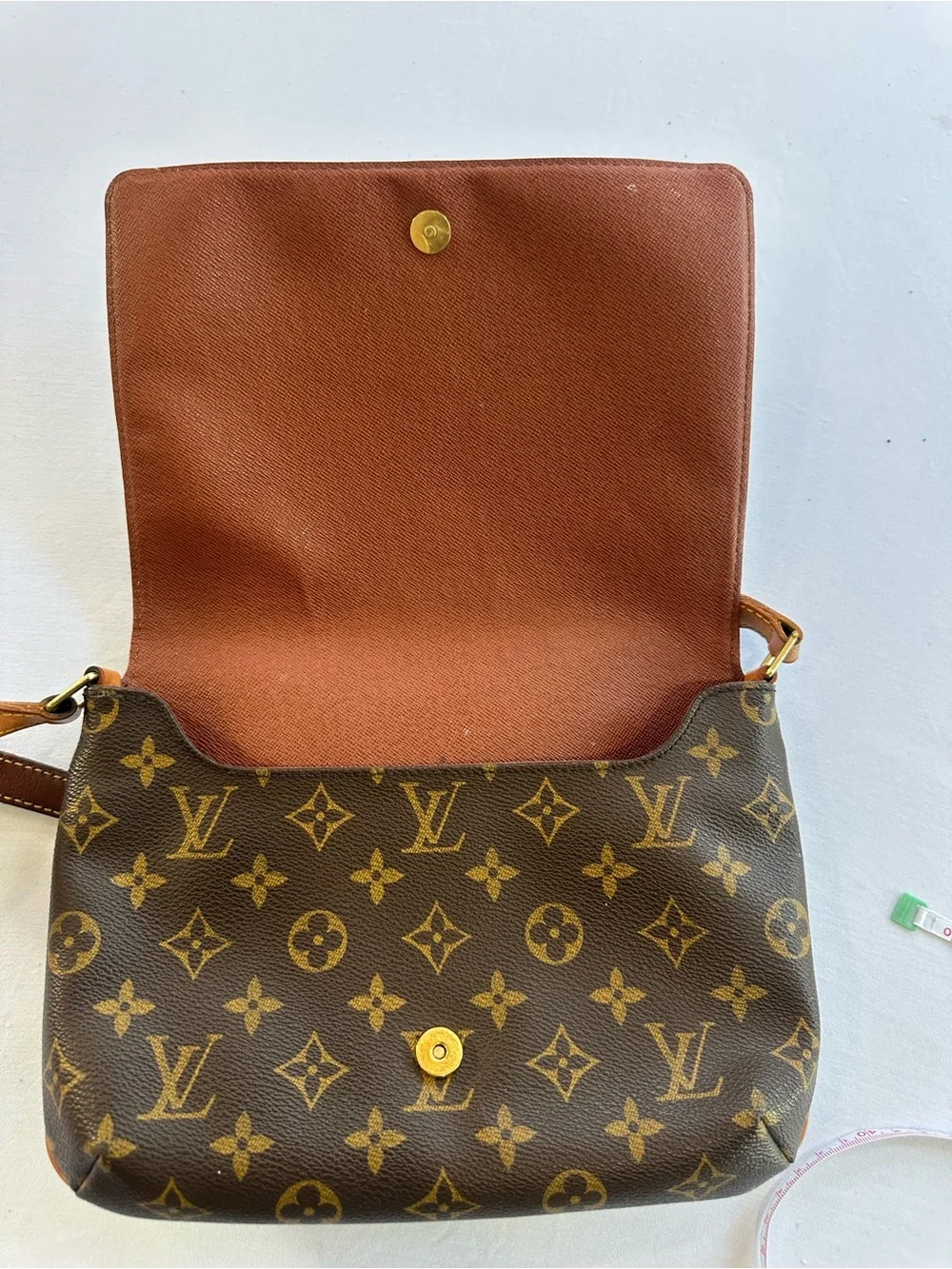Louis Vuitton Musette Tango Monogram Canvas with Brown Leather